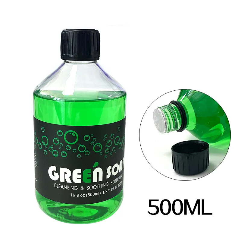 

500ml Tattoo Soap Cleaning Solution Cleansing Soothing Solution Green Algae Soap Cleaning Liquid Tool SalonTattoo Accessories