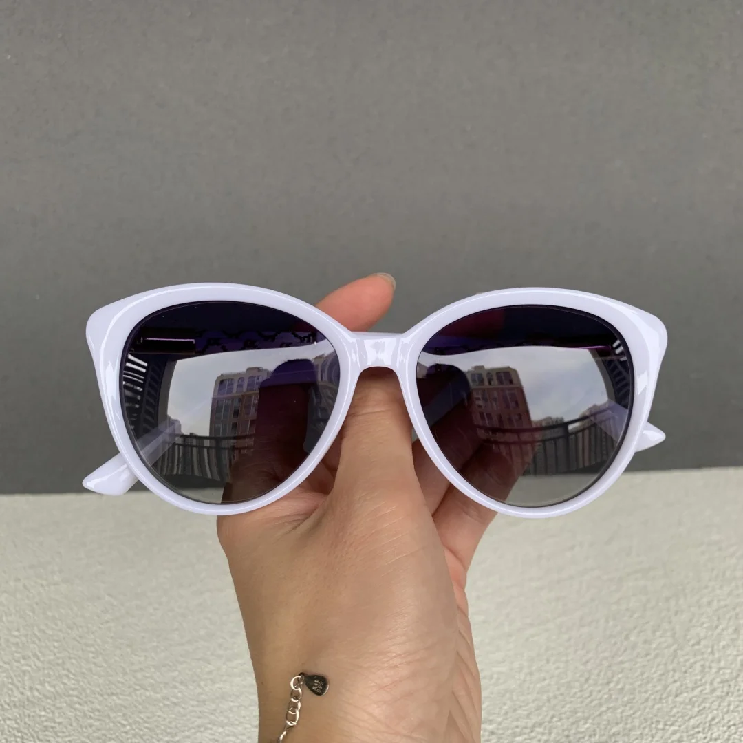 

Vintage Cat Eye Sunglasses Women Fashion Designer Polarized Women's Sun Glasses White Black Female Shades Accessories Anti-UV400