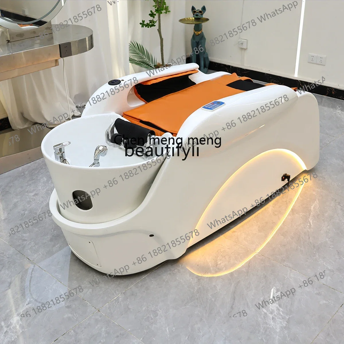 

High-end electric intelligent massage shampoo bed ceramic basin beauty barber shop head treatment bed5556