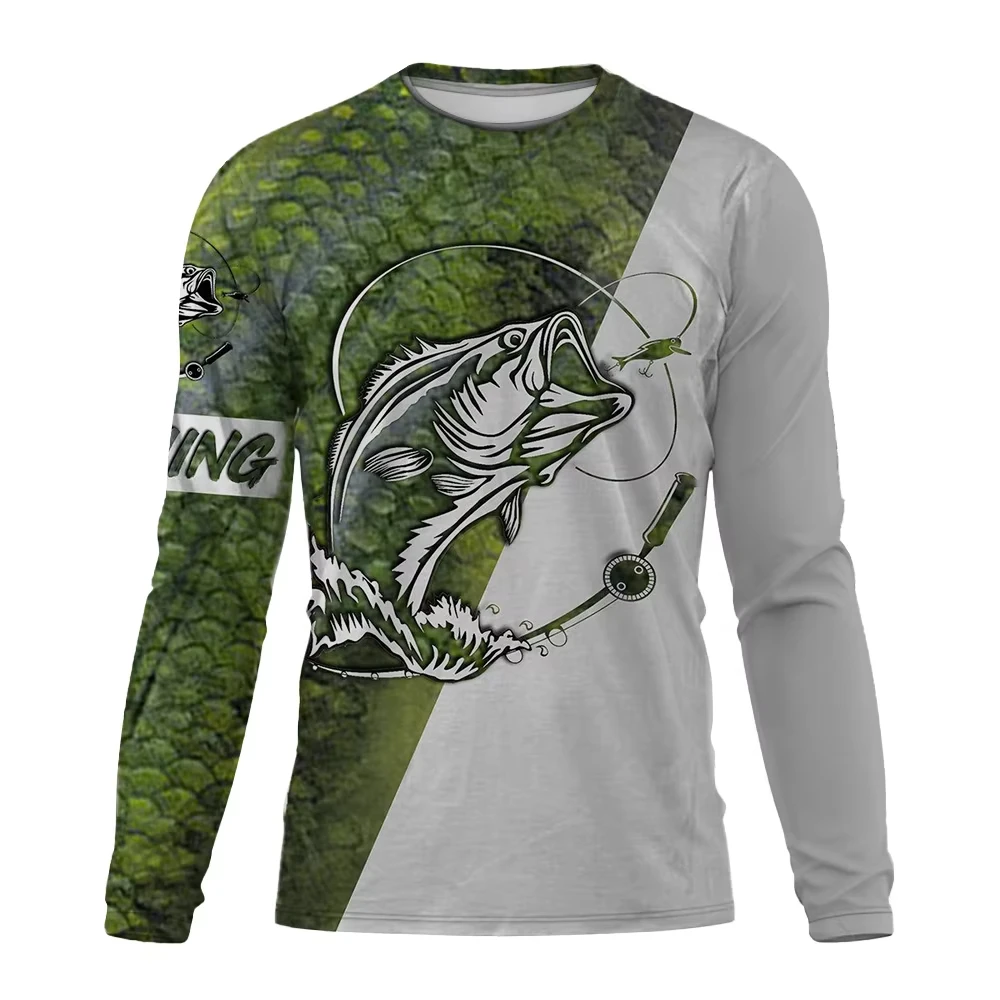 Men's 3D Print Fishing Long Sleeve Shirt 6