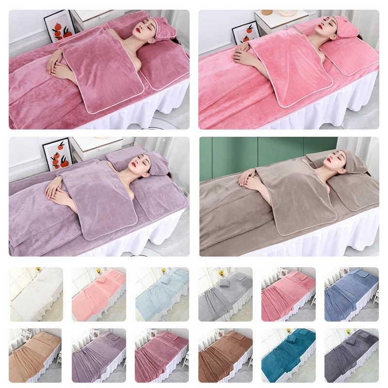 5Pcs/Set Aesthetic Clinic Sauna Nano-velvet SPA Towel Beauty Salon Bath Hair Towels Strong Absorbent Turban Bed Towel