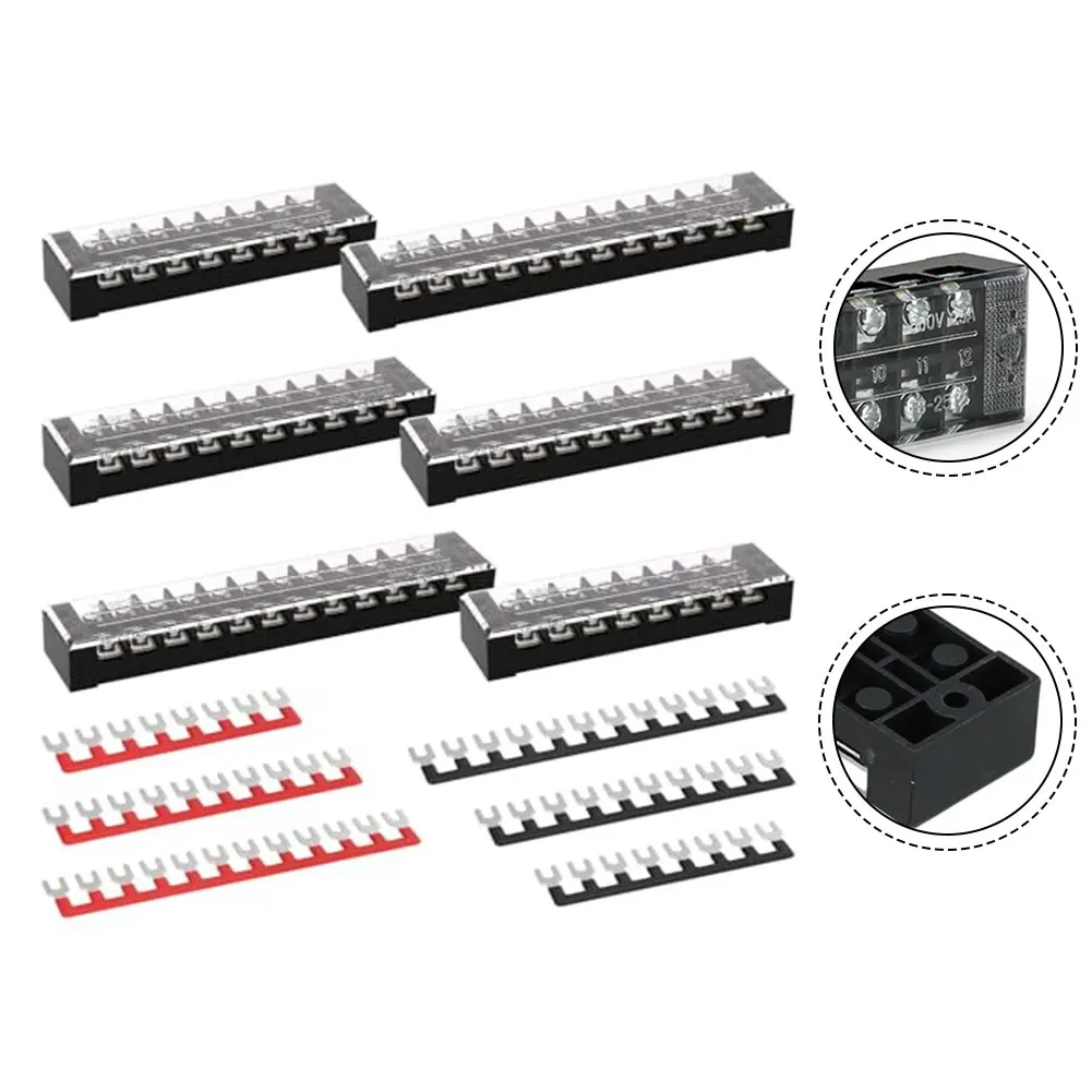 For Connection Safety Double Row Terminals Screw Terminal Blocks Easy Wiring Organization Hassle-free Installation