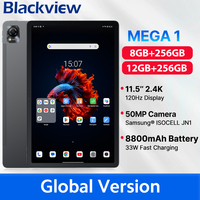 MEGA 1 Tablets Blackview 11.5 inch 2.4K 120Hz Display 8GB/12GB 256GB 50MP Camera 33W Fast Charging 8800mAh Battery MTK Helio G99