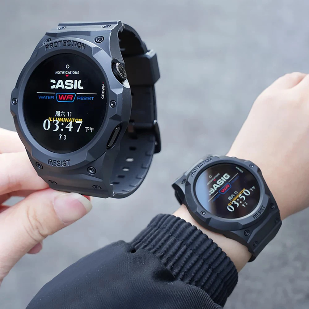 Silicone Strap for HUAWEI Watch GT 7 GT 6 GT 5 46mm Silicone Strap + Case for GT4 GT3 GT2 46mm Band Armor TPU