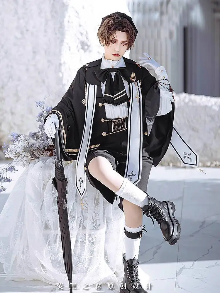 

New Choir Wangzi CostumeLolita Goth Academic Atmosphere Japanese Style Fiesta Carnival Halloween Cos Cosplay