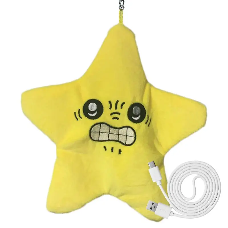 22cm Moving Stars Plush Toy Funny Meteor Plushies Doll Backpack Pendants Stuffed Animals Swinging Stars Figure Toy Kids Gifts