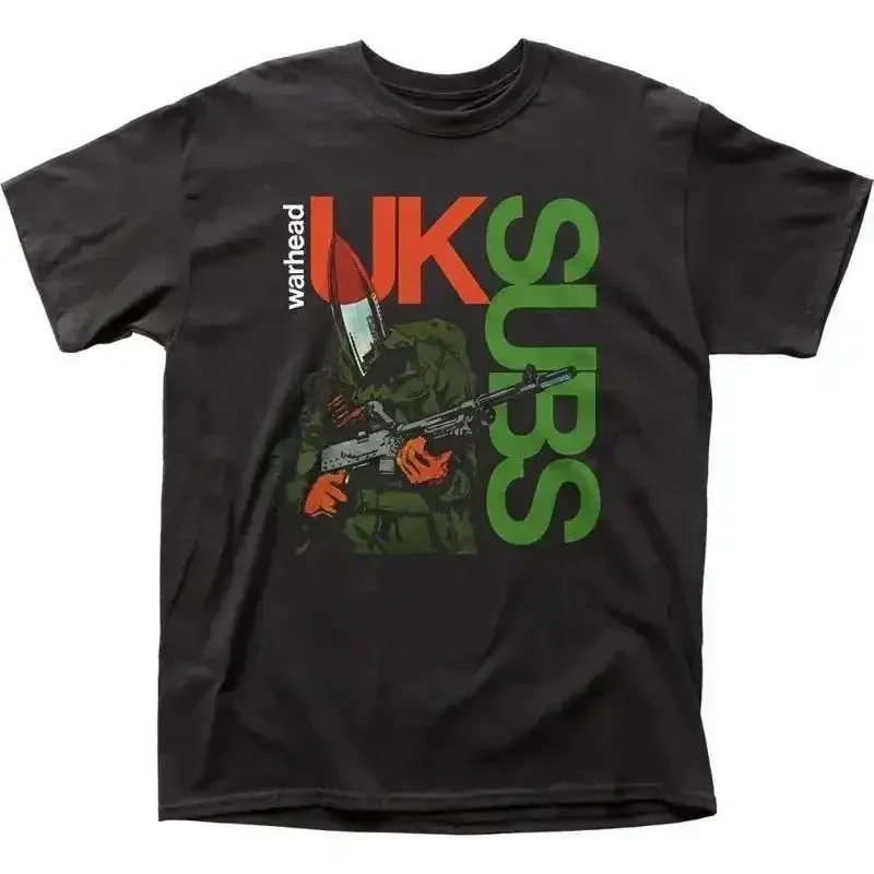 UK Subs Warhead T Shirt Mens Licensed Rock N Roll Music Retro Band New Black