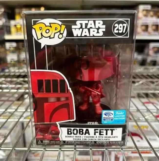 新品-funko-ポップ-スター-ウォーズ-ボバ-フェット-ブラック-レッド-297--102--ビニールフィギュアアクション玩具フィギュアコレクションモデル子供のギフトのおもちゃ