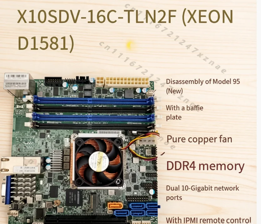 Fast Shipping，For Supermicro X10SDV-4C-TLN2F Xeon D-1521 PCIe X16 10Gbe M.2 IPMI ITX, DDR4 Server in Good Condition