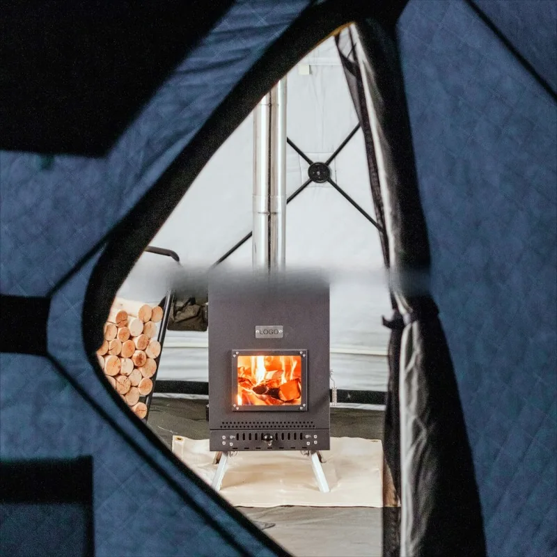 

High-Quality Stainless Steel Outdoor Tent Sauna Heater (Modern Design): Portable Wood Stove Ideal for Patio
