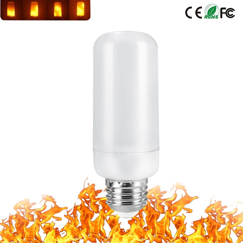 5pcs E27 LED Flame Light 85-265V LED Dynamic Flame Effect Bulb 5W Simulation Flickering Flame Lamp Creative Decoration Lighting