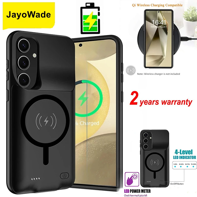 

Тонкий беспроводной внешний аккумулятор 10000 мАч для Samsung Galaxy A36 A56 A15 A16 A54 A55 A35 A34, чехол для зарядного устройства, чехол для телефона