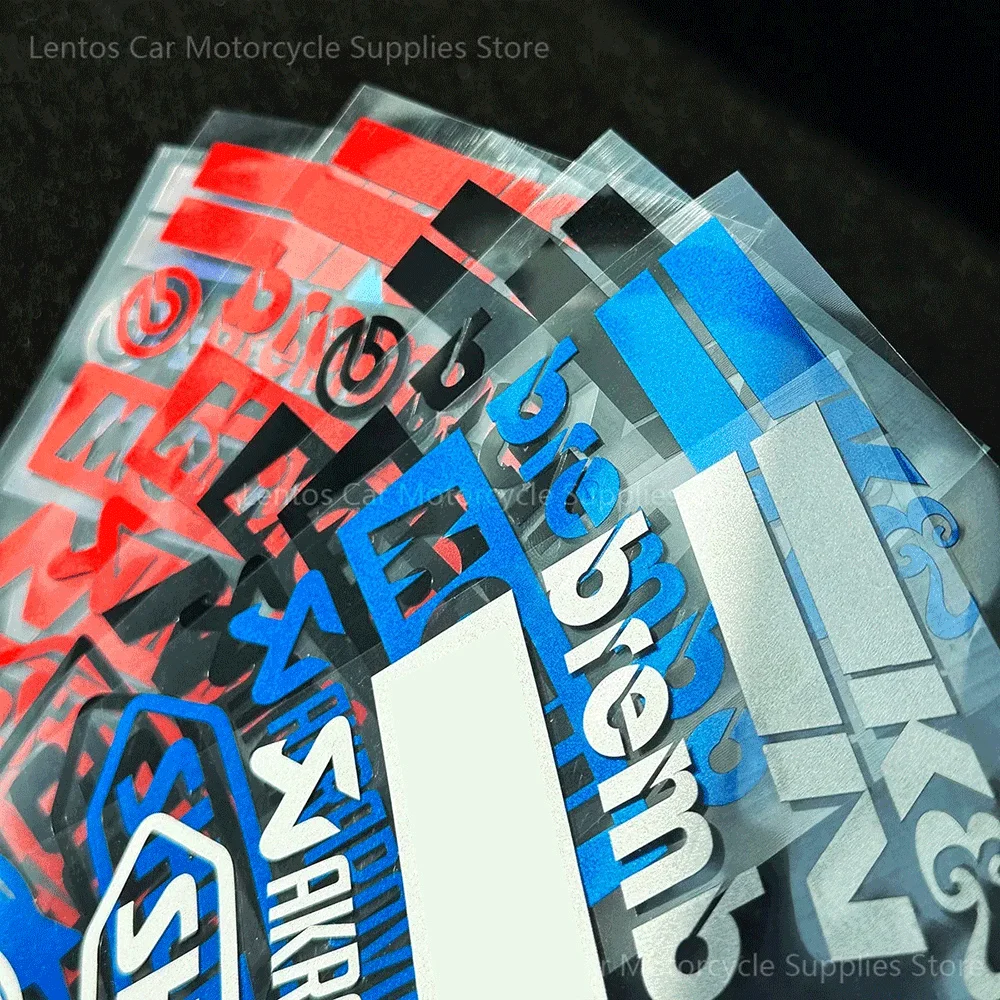 Reflective Waterproof Laser Stickers for Motorcycle Modification Racing Sponsor Decor Scooter Fender Helmet Car Decals