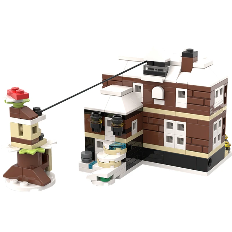 Gobricks MOC-125387 Mini 21330 Home Alone House Building Blocks educazione compleanno regali di natale giocattoli modello di mattoni 2022