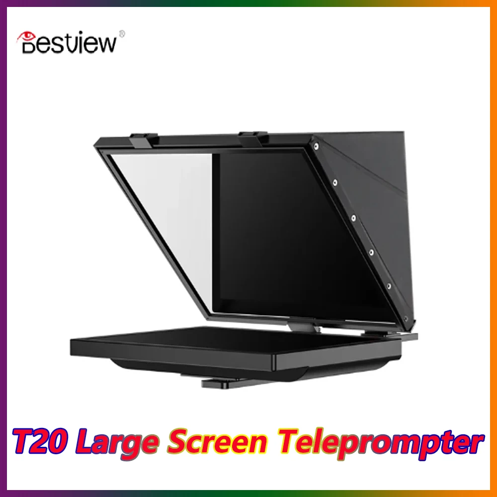 

Desview T20 Large Screen Teleprompter 20-inch 1080P With Flip Function For DSLR Camera iPad Smartphone Interview Recording