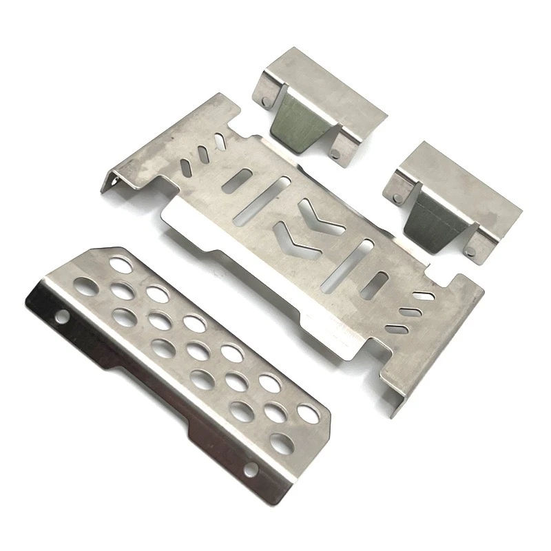 Metal Stainless Steel Bumper Chassis Armor Protection Skid Plate for 1/10 YK4106 YK4107 Upgrade Parts Kit RC Model Crawler Car