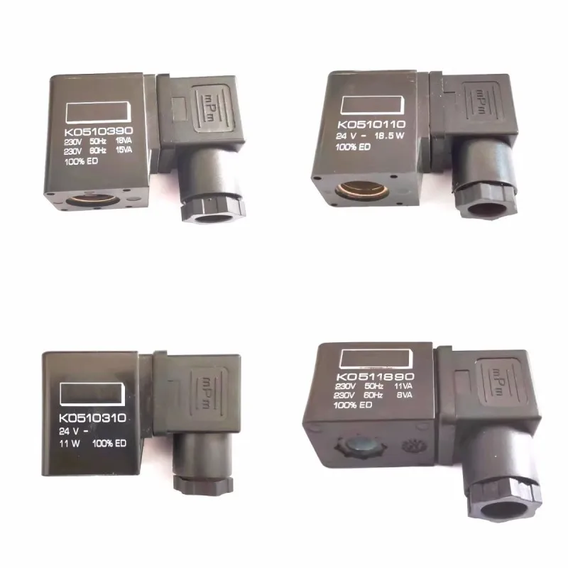 Electromagnetic Valve Coils K0510390, K0510110, K0510310, K0511890. AC 220V, DC 24V.
