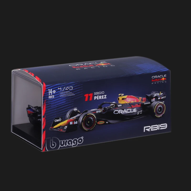 Bburago 1:43 2023 F1 Dust Cover Version Red Bull RB19 Alloy Car Formula Racing Diecast Model Toy Collection Gifts Verstappen