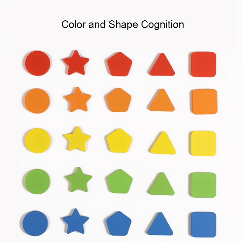 Houten kleurvormclassificatiedoos voor kinderen Geometrische cognitie Training Leermiddel Tafelspel Educatief speelgoed voor kinderen