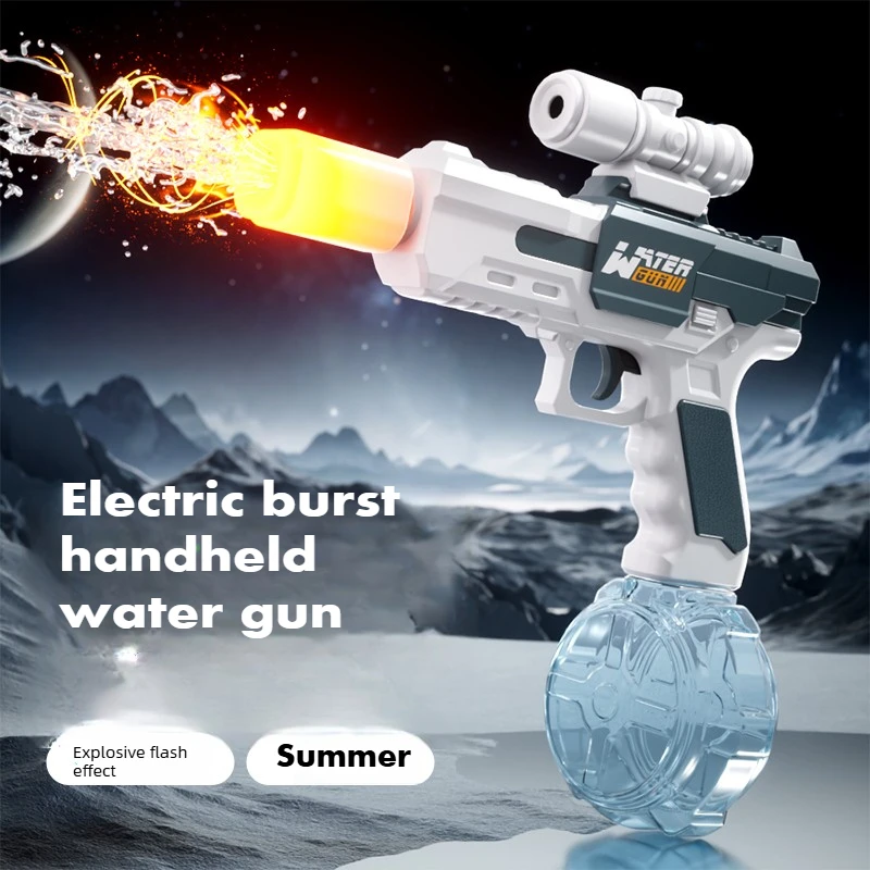 Elektrische Doppel-Wasserpistolen-Kombination für Erwachsene, Leistungsstarke Automatische Wasserblaster, Sommer-Outdoor-Strandspielzeug