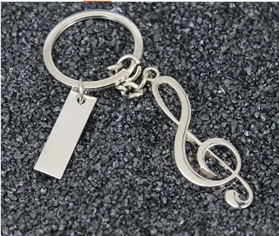 Sold by 20pcs/lot --Music Symbol Keychain Music Gift Keychain YS117