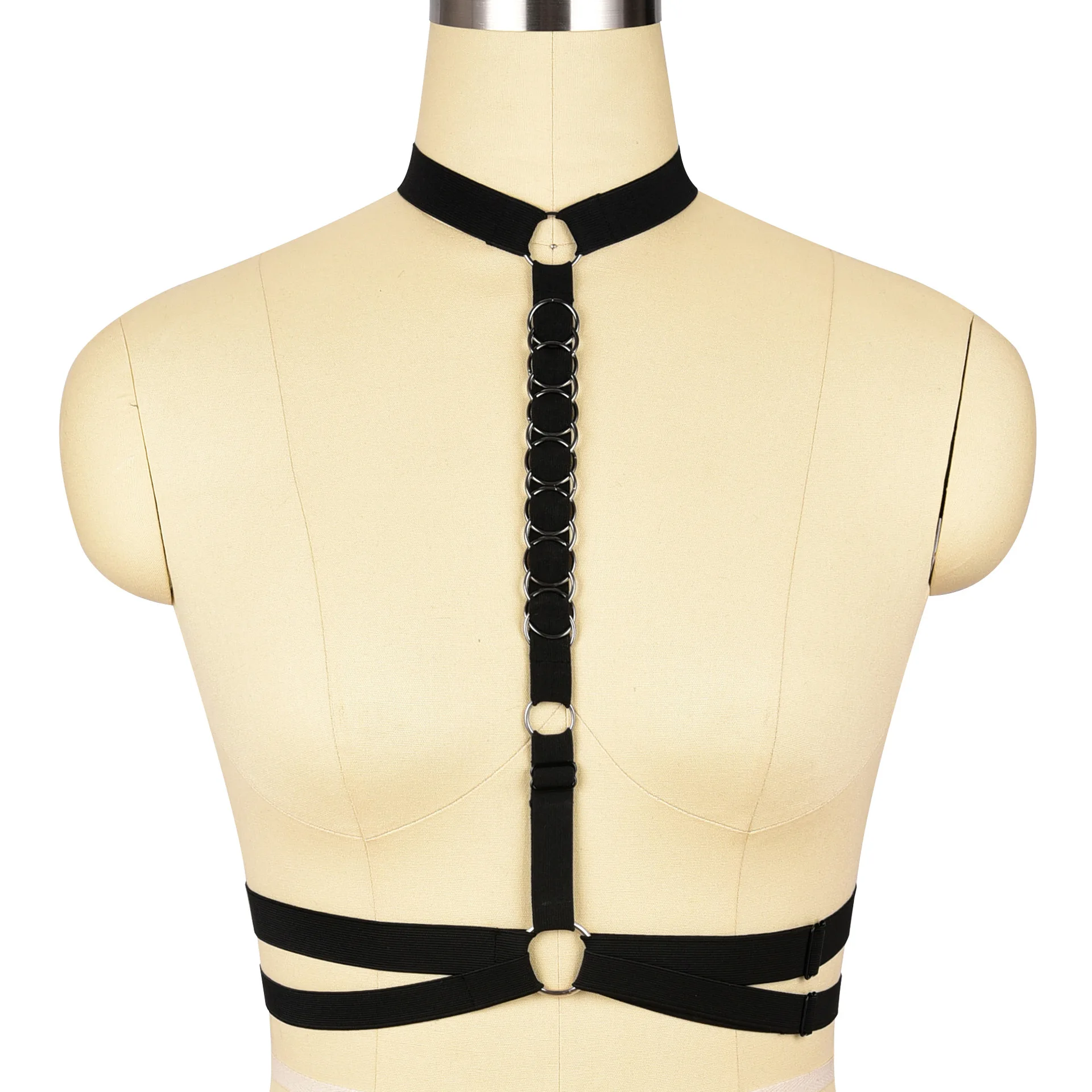 

Горячий женский бюстгальтер с укороченным топом из спандекса, регулируемый бюстгальтер в клетку, сексуальные чулки для тела, готический ремень в стиле Харадзюку, ручная работа