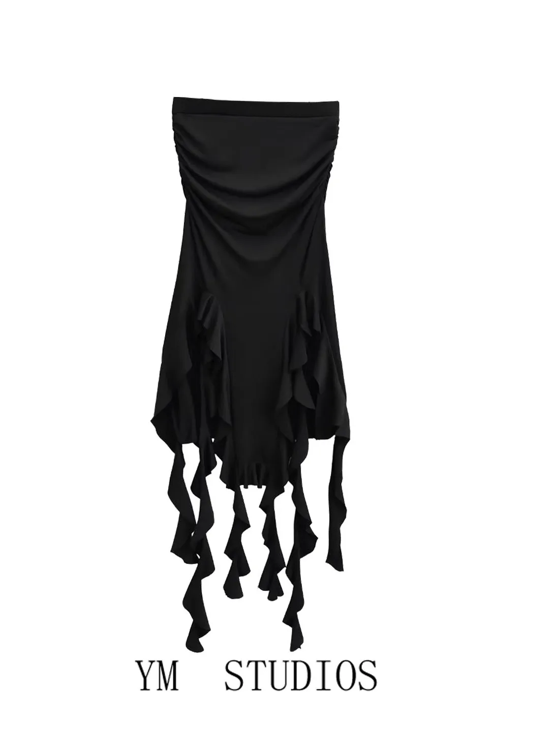 

Длинная танцевальная юбка Bla с бахромой и разрезом, для девушек, с высокой талией, из хлопка, высокоэластичная, в стиле феи, для лета