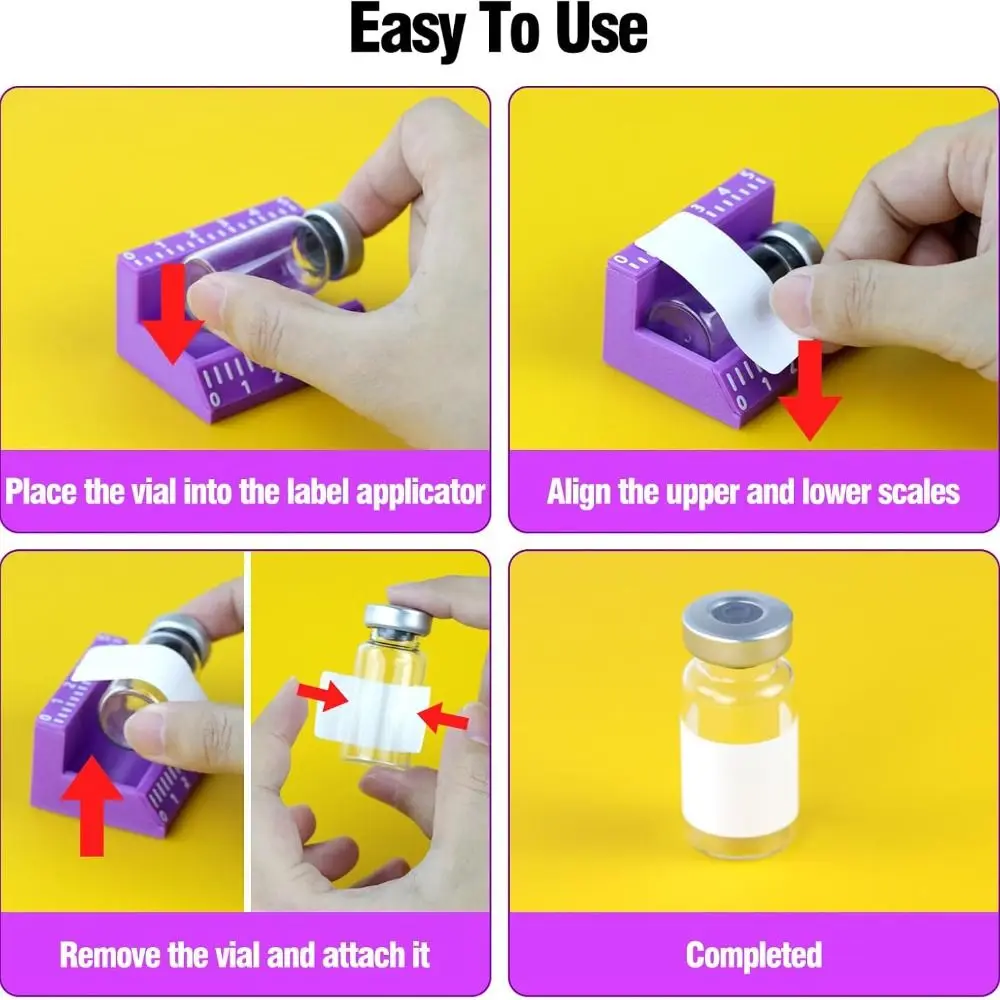 3ml/10ml Vial Label Applicator Precise Application Easy Alignment Sticker Alignment Tool Time-Saving Reusable Labeling Tools