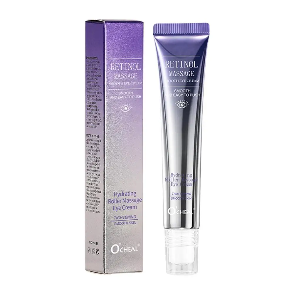 1/2pcs Anti Wrinkle Anti Dark Circle Eye Cream Roller Massager Moisturizing Eye Bags Anti Aging Hyaluronic Acid Eye Skin Care