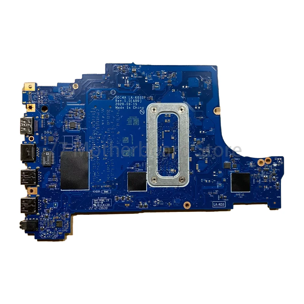 Laptop Motherboard LA-K032P For Dell Vostro 3400 3500 Inspiron 3501 Notebook With CPU I3-1115G4 I5-1135G7 I7-1165G7 100% Tested