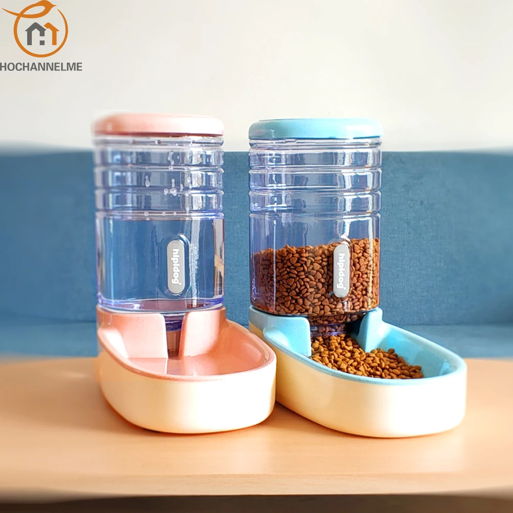 Automatic Feeding Bowls for Cat and Dog, Water Dispenser, Fountain Bottle, Feeding and Drinking, 2 PCs/Set