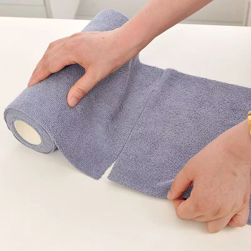 New Tear-off Cleaning Cloth Roll Durable Reusable Dish Towel For Kitchen Greaseproof And Quick Drying Microfiber Hand-tear Rags