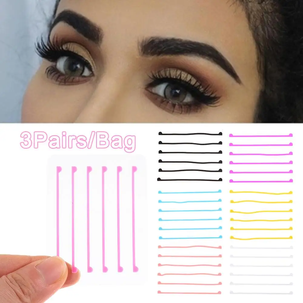 3 pares/saco remendo de olho silicone cílios perm almofadas sob almofadas de olho falso chicote modelador remendos