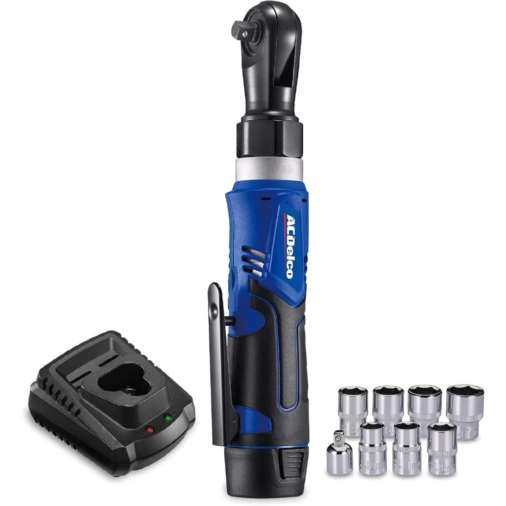 

ACDelco ARW1209P G12 Series 12V Li-ion Cordless 3/8” 45 ft-lbs. Ratchet Wrench Tool Kit