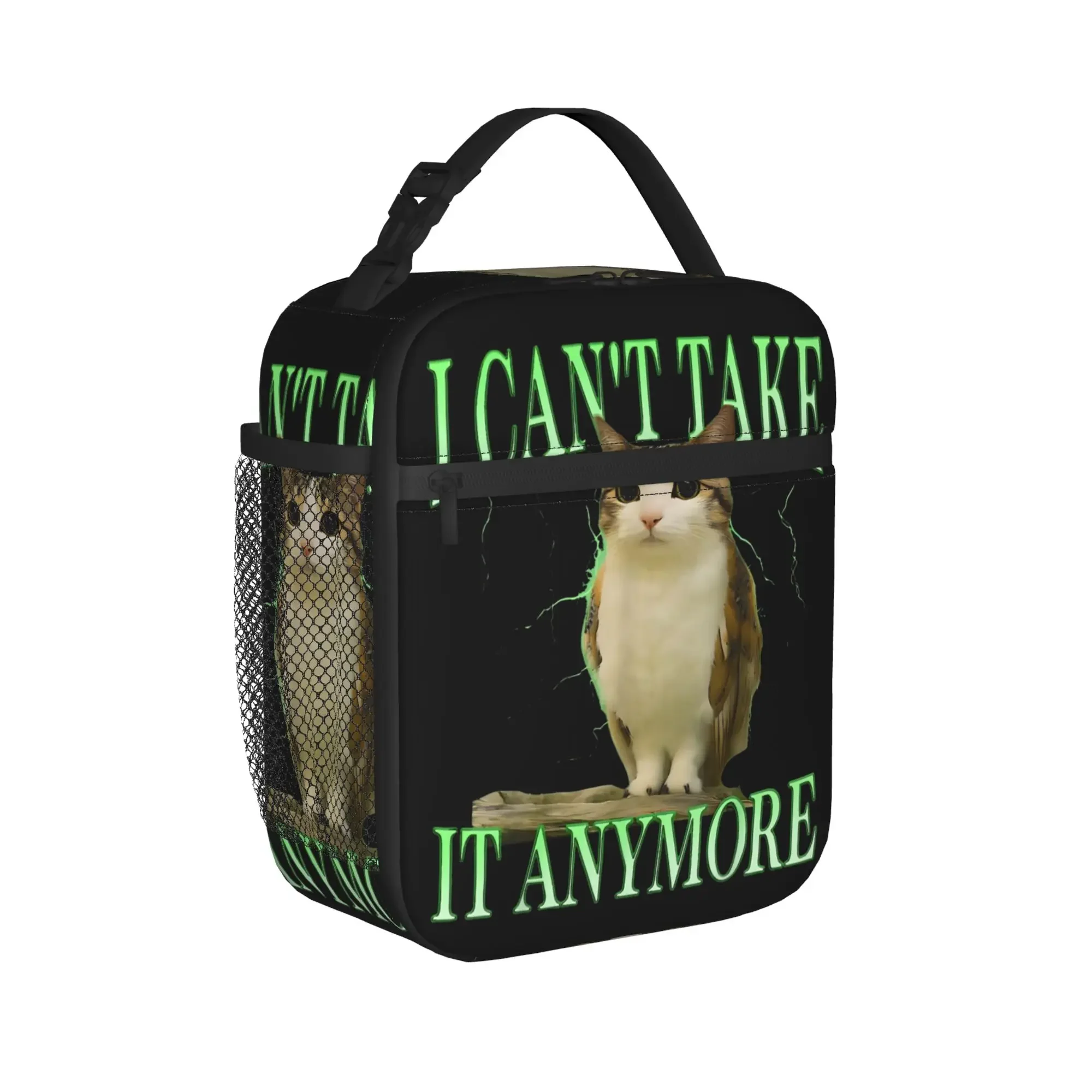 Meowl Cat Owl Meme Thermal Insulated Lunch Bag for Travel  Reusable Food Bag Thermal Cooler Food Box