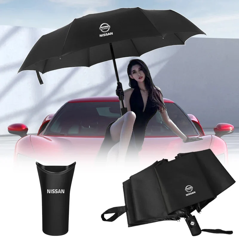 Car Portable Sunshade Automatic Folding Umbrella Bucket for Nissan Nismo Almera Tiida Juke Teana Qashqai 350Z X-Trail Navara