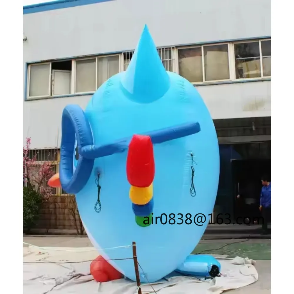 예술 조각 거대한 풍선 올빼미 만화 파란색 풍선 올빼미 동물 마스코트 이벤트 파티 장식