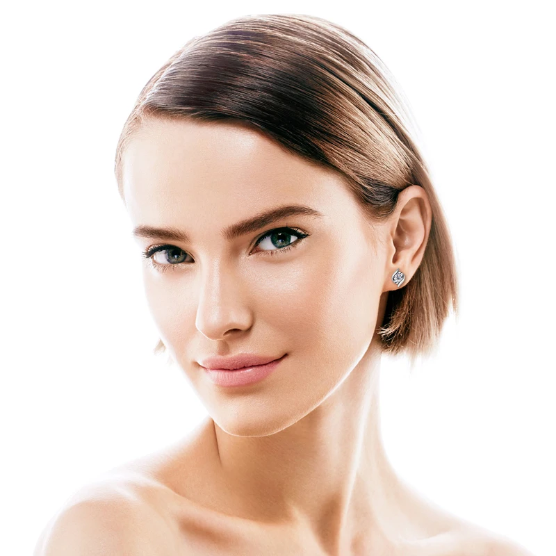 Novelties 2023 Trend Sell Original Silver Earring 925 Moissanite Stud D Color 5mm Twist Stud for Girls Birthday Fine Jewelry