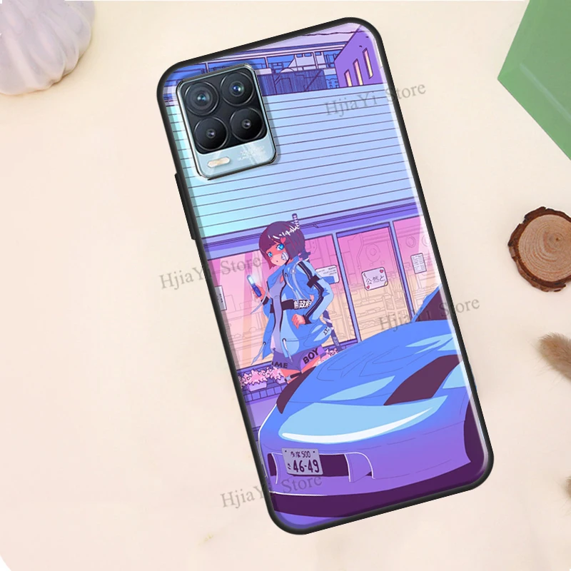 JDM Vaporwave Glitch Anime For Realme 10 Pro Plus C55 C35 C33 C31 C30 C21Y GT Neo 5 OnePlus 11 10T Nord CE 2 Lite Case