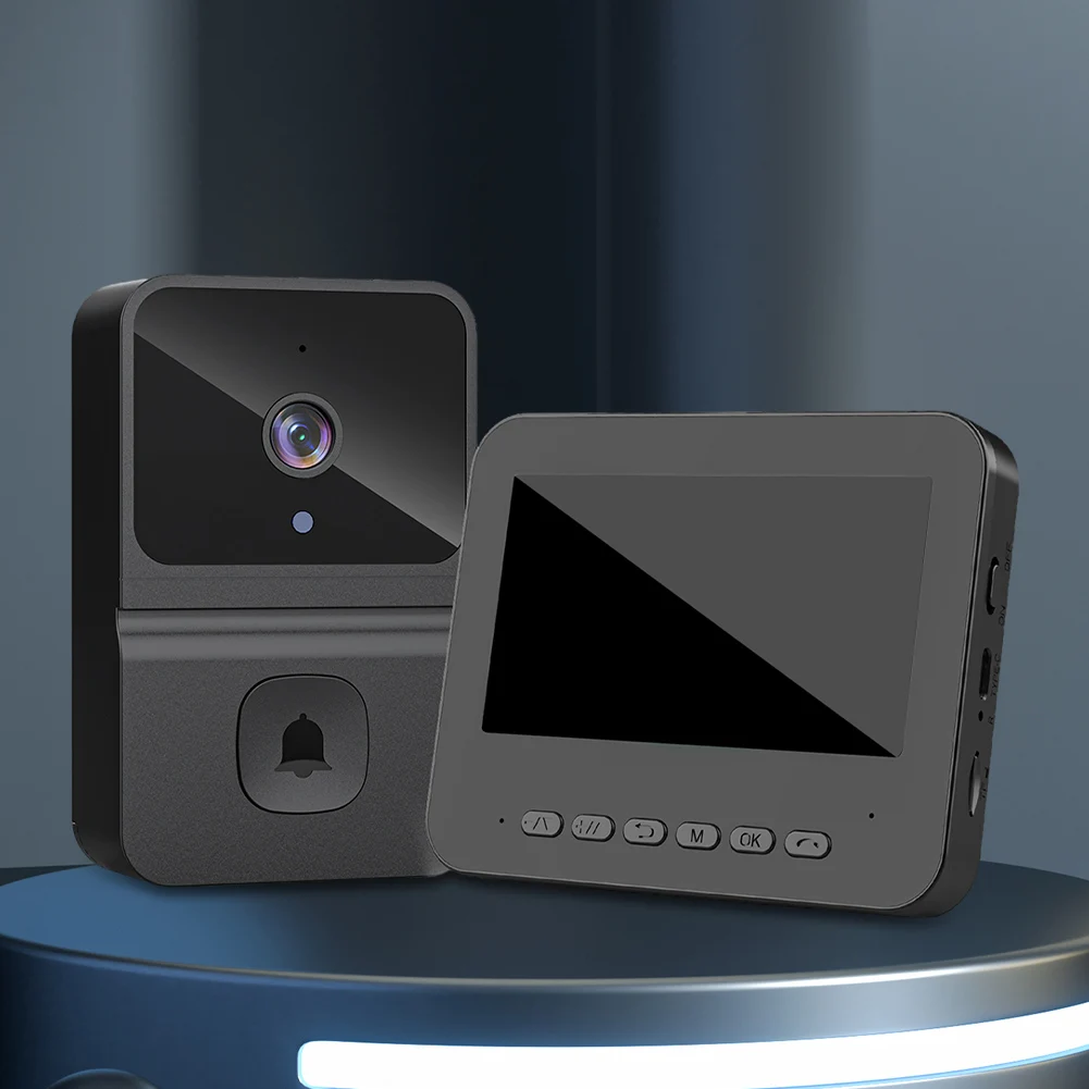 Timbre de vídeo inalámbrico con Wi-Fi de 2,4G, visión nocturna infrarroja, timbre de vídeo inteligente, timbre de comunicación Dual para apartamento familiar