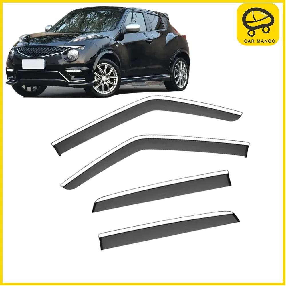 

Chrome Strips Rain Guards for Infiniti ESQ 2010-2018 Window Visor Wind Deflectors Door Visor Vent Shades Ventvisor