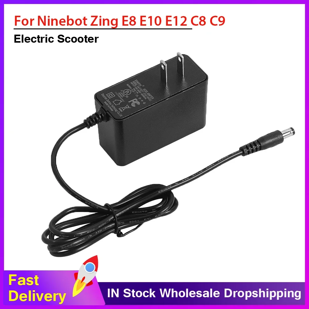 25.2V1A Battery Power Adapter Charger For Ninebot Electric Scooter by Segway Zing E8 E10 E12 C8 C9 C10 C20 Kickscooter Parts