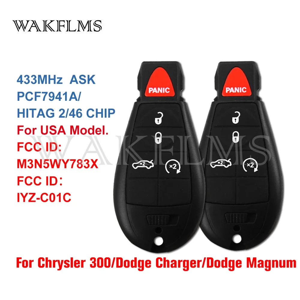 M3N5WY783X For Chrysler 300 Dodge Charger Challenger Durango Magnum 2008 2009 2010 2011 2012 2013 Fobik Remote Key IYZ-C01C