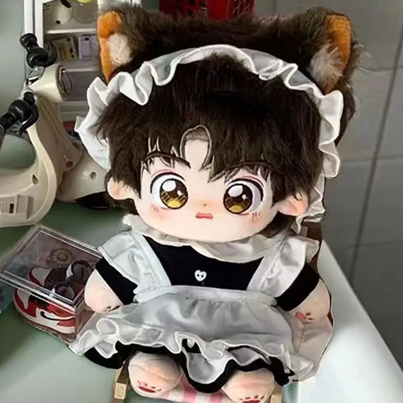 Belle poupée en peluche en coton de 20cm, jeu Kawaii, figurines d'anime, bricolage, habillage, jouets en peluche, objets de collection, cadeau pour enfants