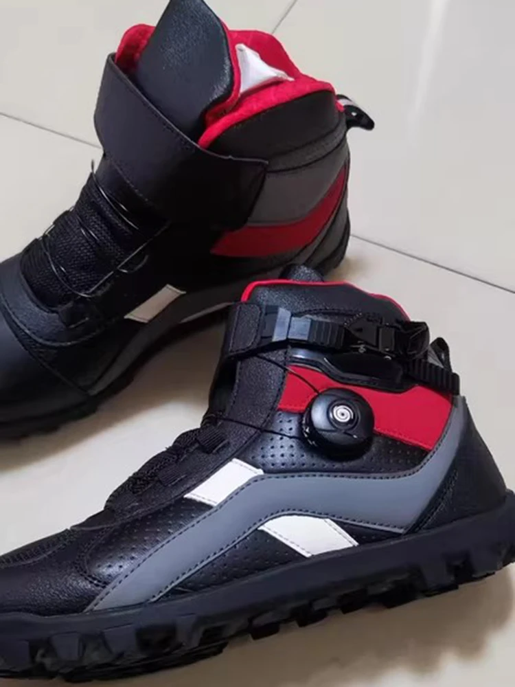 

Men's Motorcycle Enduro Cycling Boots Non-Slip All-Season Riding Shoes for Motocross Touring Wear-resisting Moto Accessories