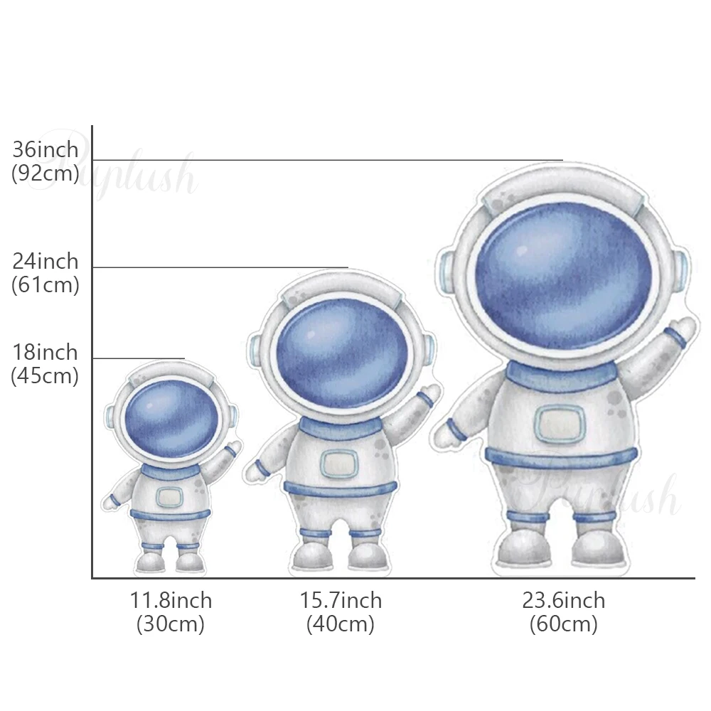 Astronaut Spaceman Cutouts Cardboard Backdrop Rocket Space Theme DIY Kids Birthday Baby Shower Party Background Photo Props