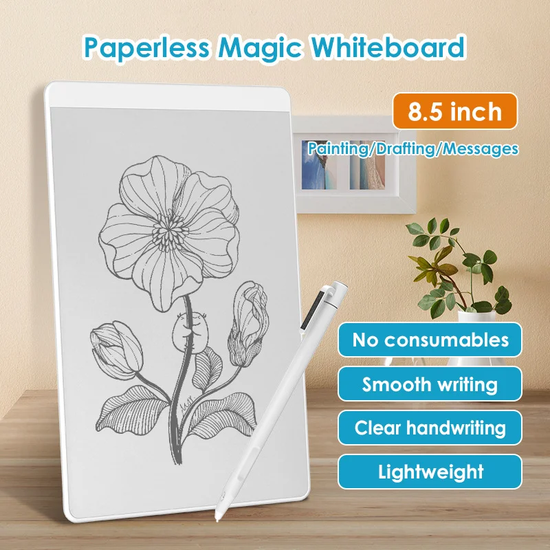 Multi-Size Options Ink-Free Writing Tablet, Magnetic Erasable Drawing Board for Home Graffiti
