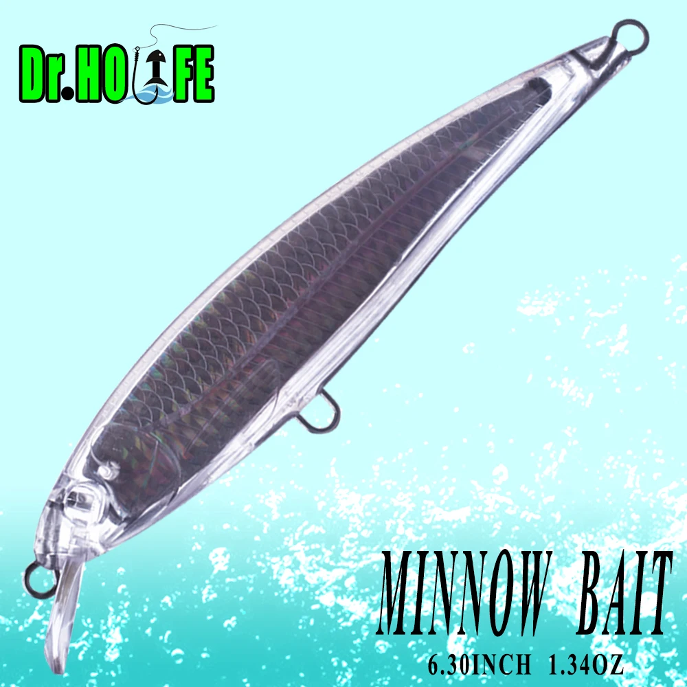 Dr.Holife 5PCS/LOT Unpainted Minnow Blanks Lure 16CM 38G Floating  Minnow Bait Artificial Hard Bait Foil Inside For DIY Lures