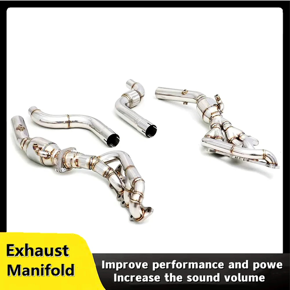 

Car Exhaust Manifold For Ford Mustang 5.0L 2015-2024 Performance Stainless Steel Pipe Muffler Exhaust System downpipe converter