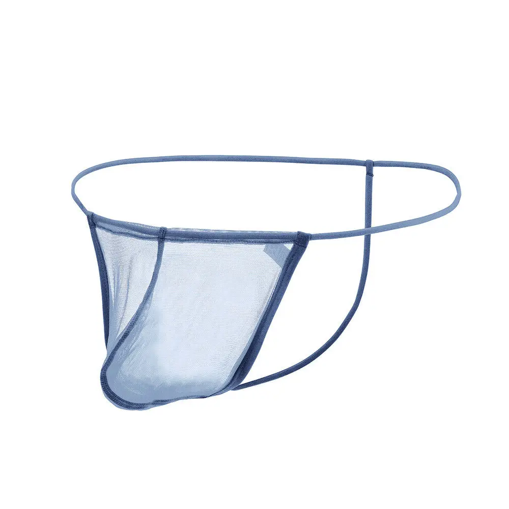 Zonbailon Men's Comfortable Ice Silk Thongs Mesh G-Strings Thongs  Jockstrap Underwear